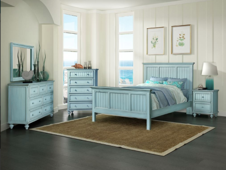 Sea Winds Trading Monaco Queen Bed B818QBED-BLEU Online Sale