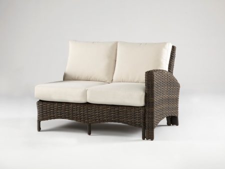 South Sea Rattan Panama One Arm Loveseat Right-Side Facing Sectional Cheap