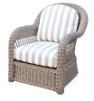 South Sea Rattan Arcadia Wicker Arm Chair with a Driftwood Finish For Sale