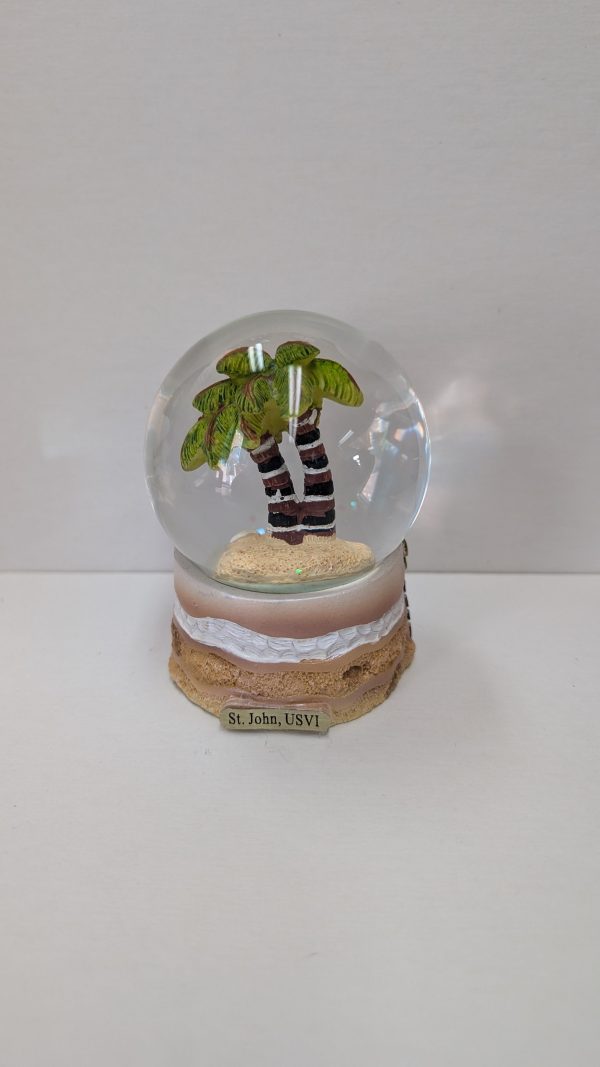 St. John Palm Tree Glitter Globe 2.5 In For Sale