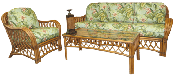 Spice Islands Wicker Montego Bay 6 Piece Living Room Set in Cinnamon Sale