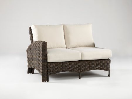 South Sea Rattan Panama One Arm Loveseat Left-Side Facing Sectional For Cheap