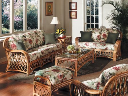 Spice Islands Wicker Montego Bay 6 Piece Living Room Set in Cinnamon Sale