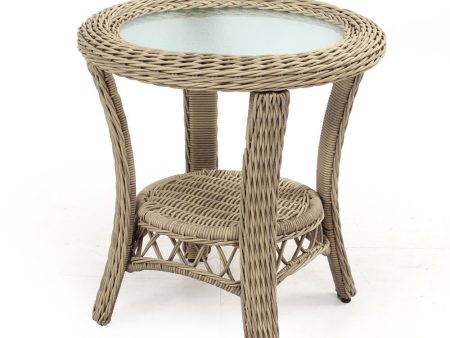 South Sea Rattan Arcadia End Table in a Classic Driftwood Finish Supply