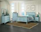 Sea Winds Trading Monaco 5 Piece Queen Bedroom Set in Bleu Hot on Sale