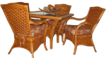 Spice Islands Kingston Reef Dining Table With Glass Cinnamon For Cheap