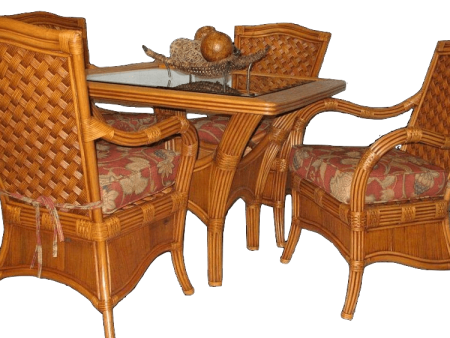 Spice Islands Kingston Reef Dining Table With Glass Cinnamon For Cheap