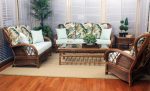 South Sea Rattan Bali Coffee Table in Almond For Discount