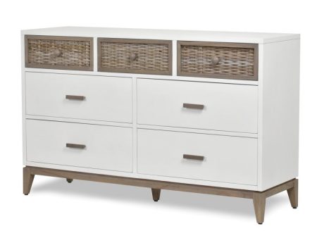 Sea Winds Trading Kauai White 7 Drawer Dresser B53737-WHCRK For Cheap