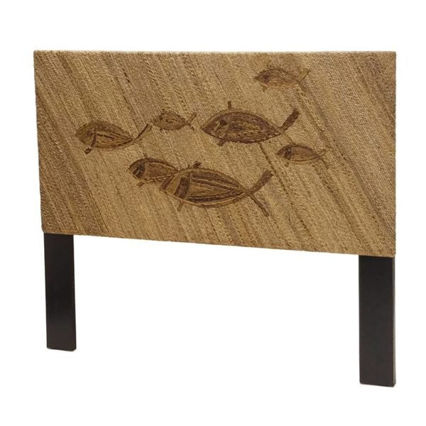 Sea Winds Trading School of Fish King Headboard Natural B78141 Hot on Sale