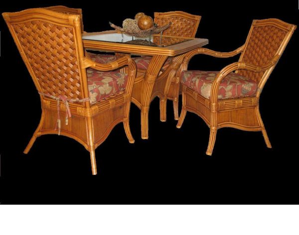 Spice Islands Kingston Reef Dining Table With Glass Cinnamon For Cheap