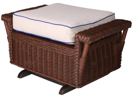 Designer Wicker Bar Harbor Gliding Ottoman Discount