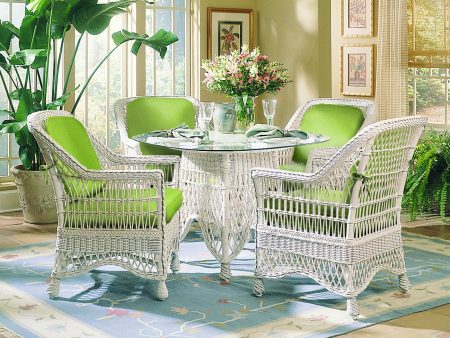 Naples 5 Piece Wicker Dining Set 4x N22 by Designer Wicker from Tribor For Discount