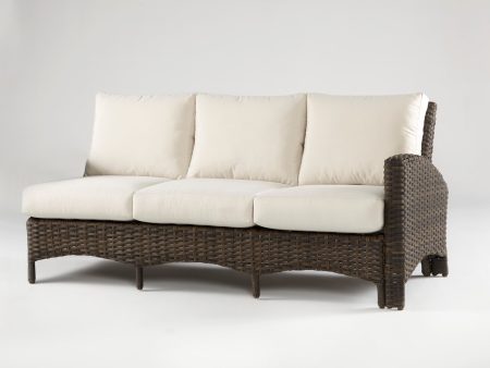 South Sea Rattan Panama One Arm Sofa Right-Side Facing Sectional For Discount