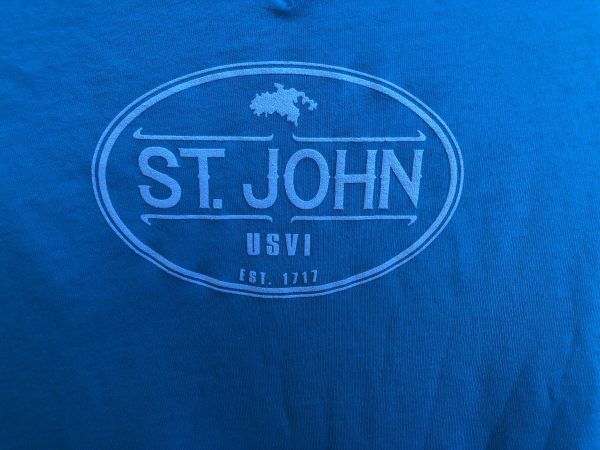 St. John Map Soft Style Ladies V-Neck Tee Hot on Sale