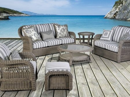 South Sea RattanArcadia Wicker 6-Piece Set with Cushions in Driftwood Finish Fashion