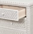 Sea Winds Trading Santa Cruz 5 Drawer Chest w  Glass Top B57935-WHITE For Discount