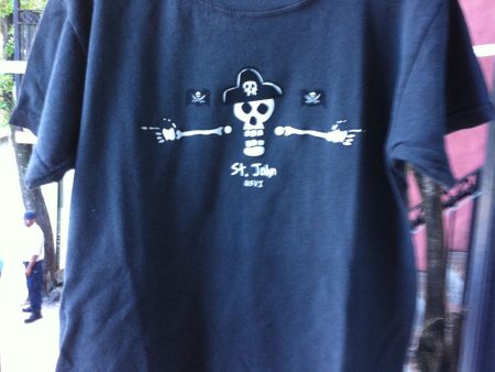 St. John Pirate Fingers Youth Tee Shirt For Sale