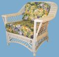 Spice Islands Bar Harbor Whitewash Wicker 6 Piece Living Sun Room Seating Set Sale