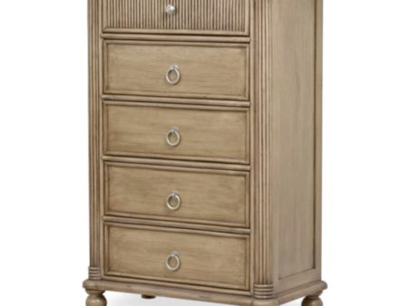 Sea Winds Trading Malibu 5 Drawer Chest B48435-FRAPPE Online Hot Sale