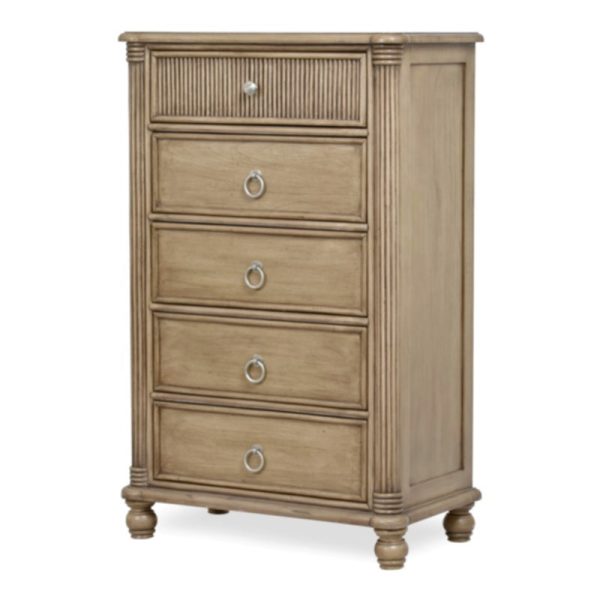 Sea Winds Trading Malibu 5 Drawer Chest B48435-FRAPPE Online Hot Sale