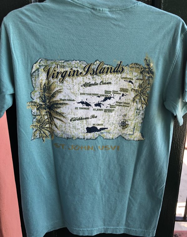 Virgin Islands Chart Tee Seafoam Fashion