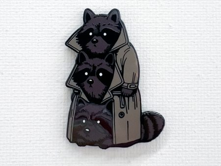 3 Raccoons In A Trenchcoat Pretending To Be A Guy Pin Online now