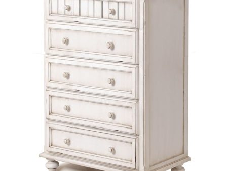 Sea Winds Trading Monaco 5 Drawer Chest B81835-BLANC Fashion