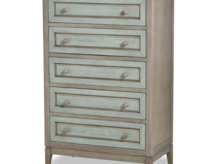 Seawinds Trading Sanibel 5 Drawer Chest B29935-GRN GREY on Sale