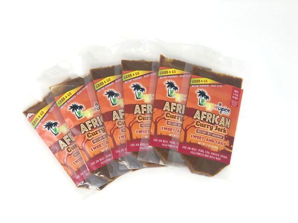 African Curry Jerk Grab and Go Pouch - Pack of 6 Hot on Sale