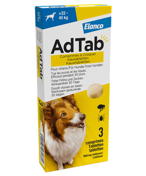 AdTab kauwtabletten honden (tegen vlooien en teken) Discount