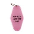 1st Place in Giving Zero Fucks Keychain in Blush Pink For Cheap