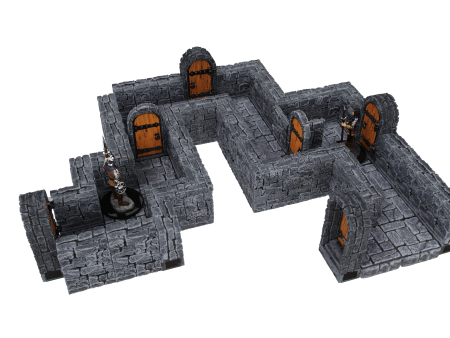 WarLock Tiles: Expansion Pack - 1 in. Dungeon Straight Walls on Sale