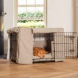 Dog Crate Set In Essentials Herdwick Pebble by Lords & Labradors For Sale