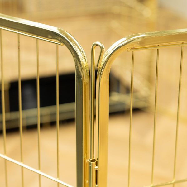 Special Edition Puppy Play Pen & Crate Extension in Champagne Gold by Lords & Labradors Discount