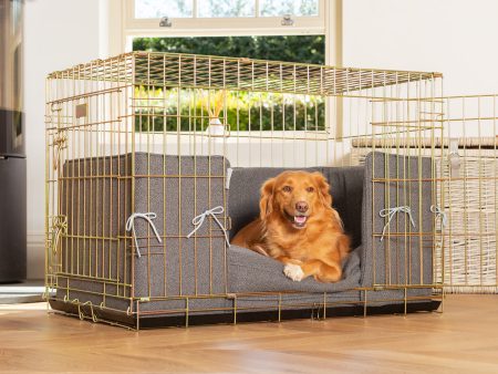 Dog Crate Bumper in Essentials Herdwick Graphite by Lords & Labradors Discount