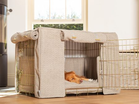 Dog Crate Set In Essentials Herdwick Pebble by Lords & Labradors For Sale