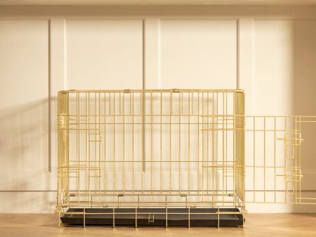 Special Edition Heavy Duty Deluxe Dog Crate in Champagne Gold by Lords & Labradors For Discount