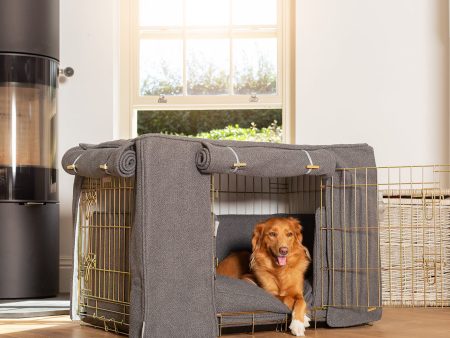 Dog Crate Set In Essentials Herdwick Graphite by Lords & Labradors Sale