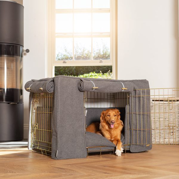 Dog Crate Set In Essentials Herdwick Graphite by Lords & Labradors Sale