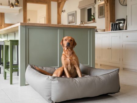 Box Bed With Removable Covers in Rhino Tough Camel Faux Leather by Lords & Labradors Sale