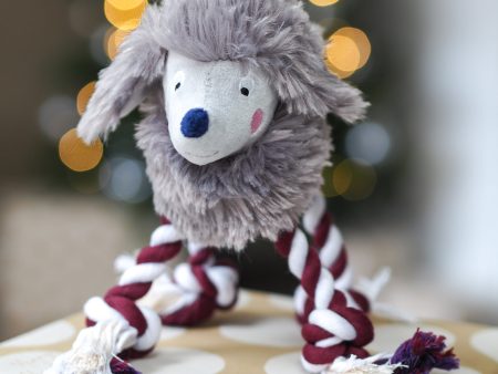 Zoon Santa Penelope Poodle Rope Legs Christmas Toy Discount